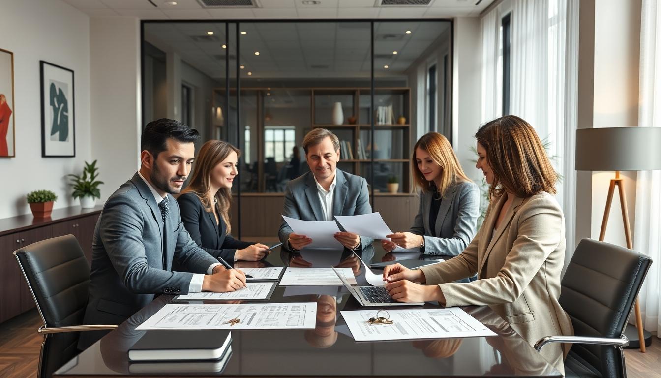Business agreement signing